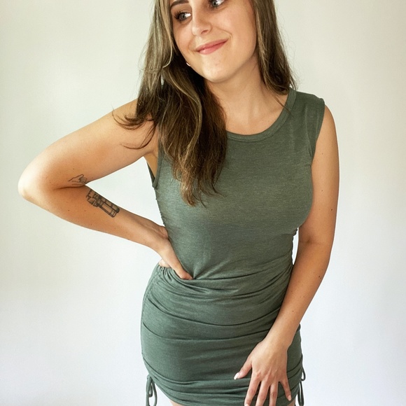 Olive Tank Dress NWT - Picture 2 of 3